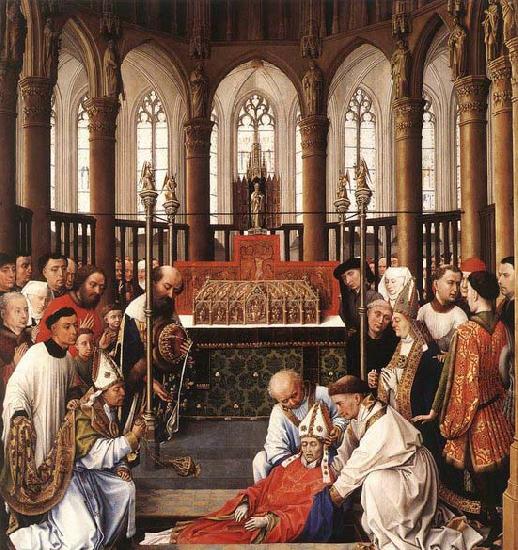 WEYDEN, Rogier van der Exhumation of St Hubert